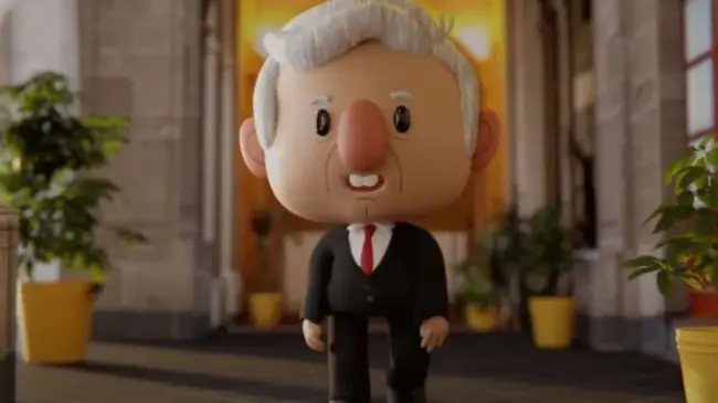 Amlito en la nueva cortinilla de La Mañanera. Imagen: Presidencia