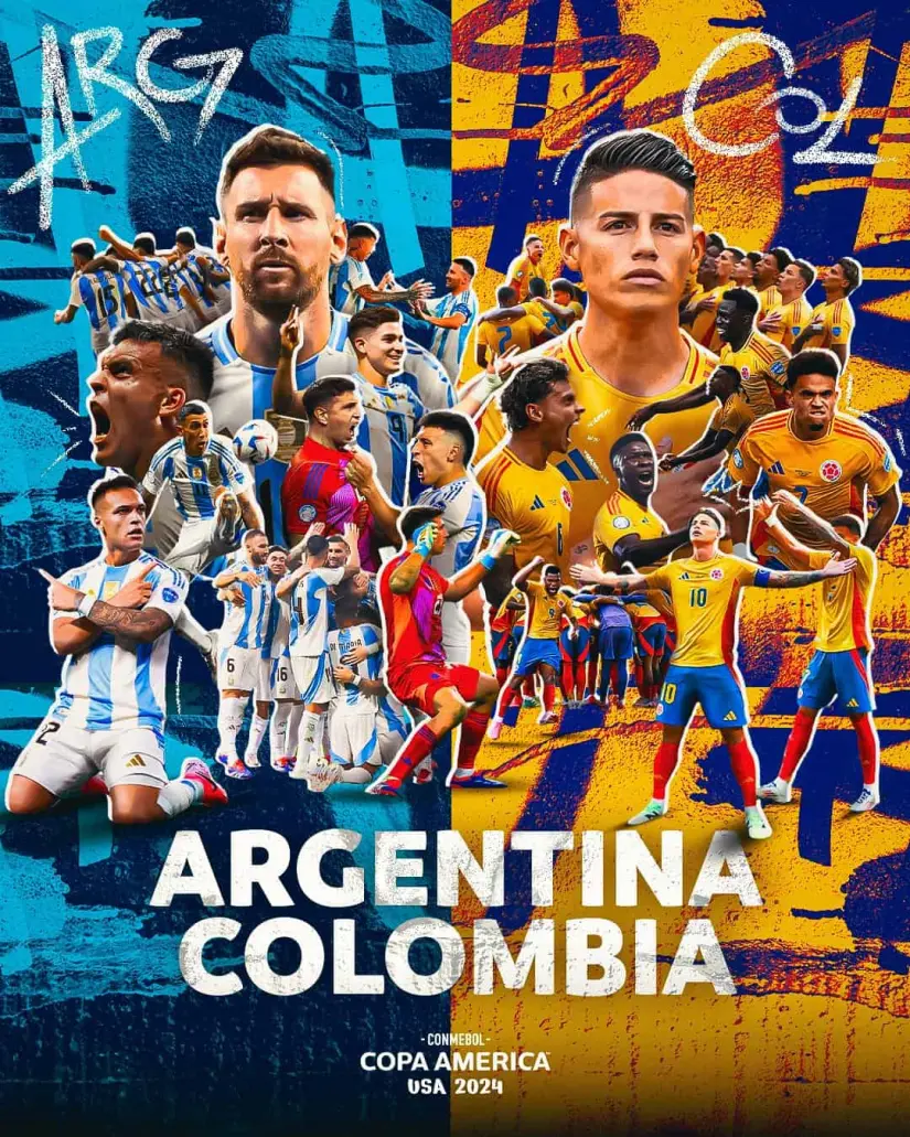 Argentina y Colombia por la gloria continental | Imagen:  @CopaAmerica