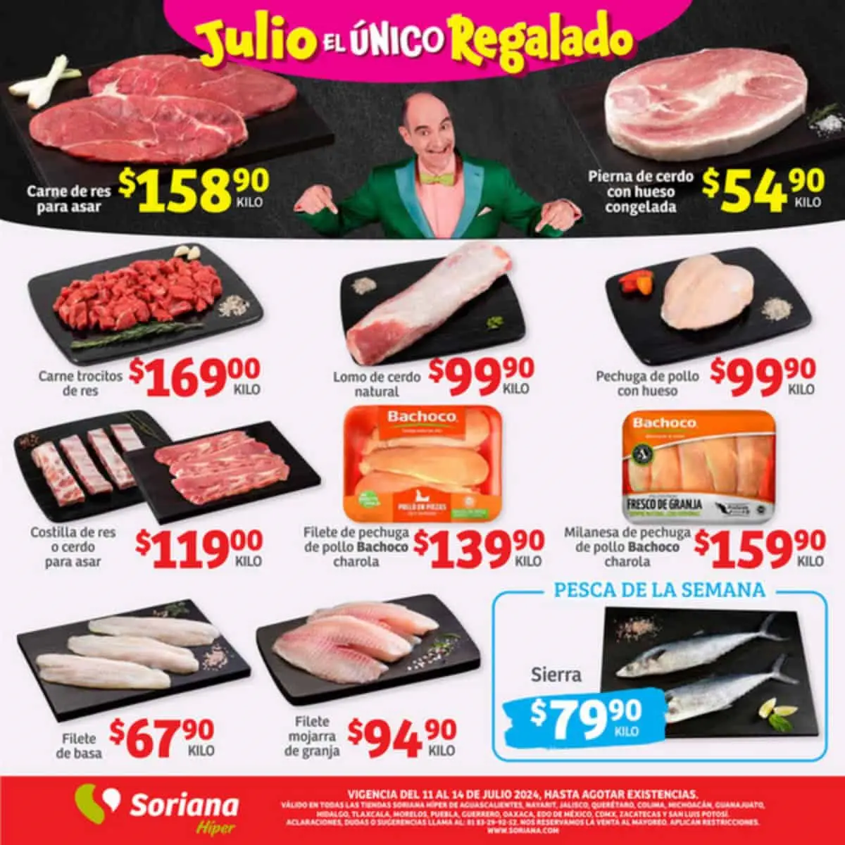 Folleto de Fin de Semana Hiper Nacional en Soriana: ofertas válidas hasta el 14 de julio