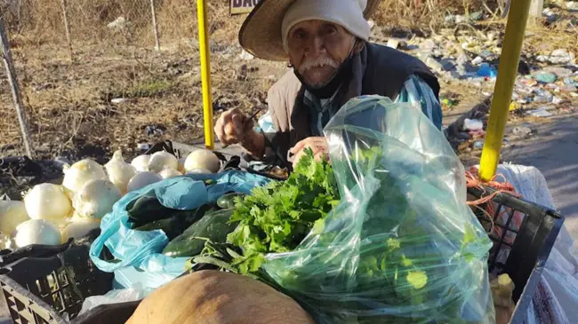 Don Alfonso desde hace más de 10 años de dedica a vender frutas y verduras en Culiacán. Fotos: Juan Madrigal/Lino Ceballos