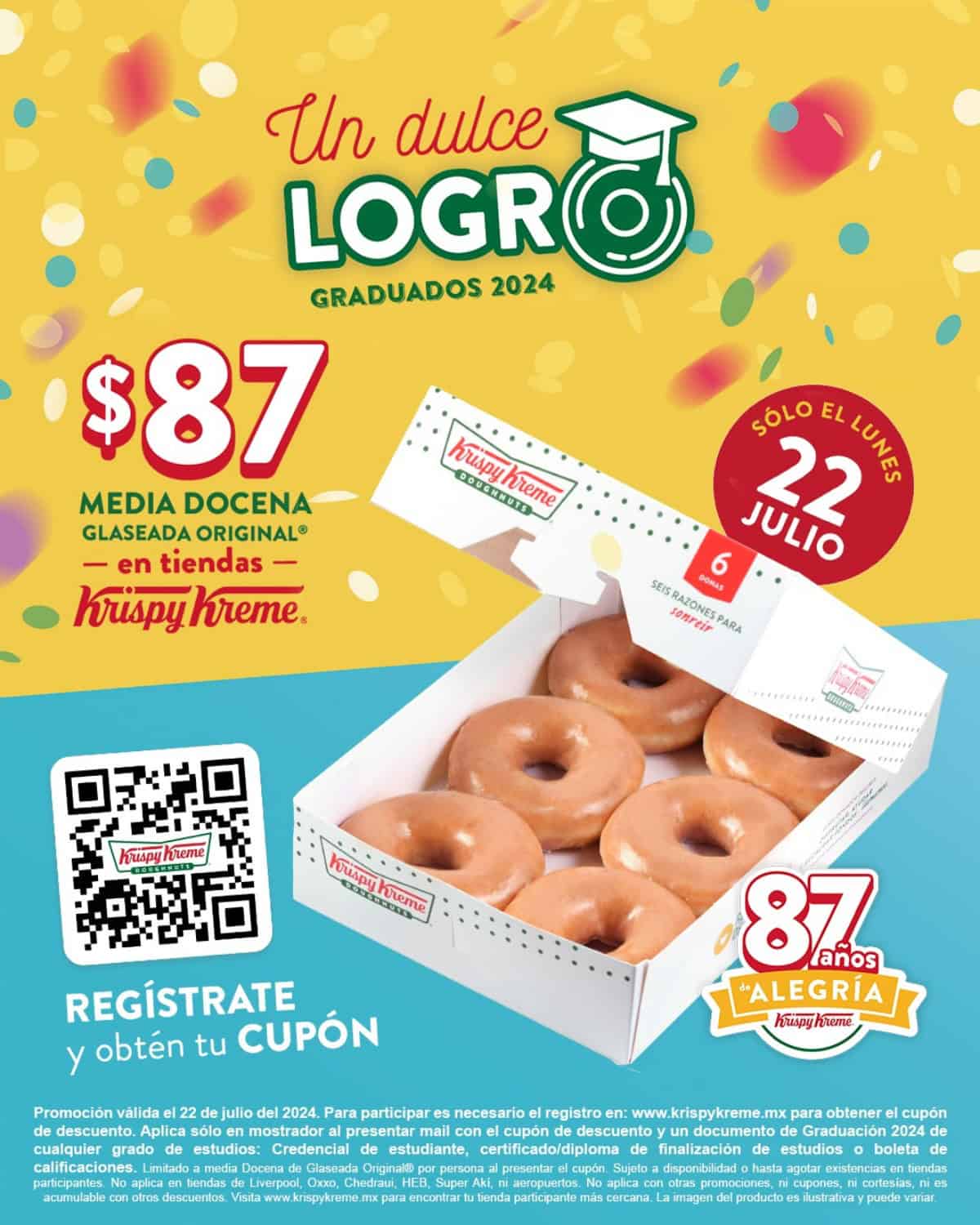 Krispy Kreme celebrará a graduados con esta promoción el 22 de julio