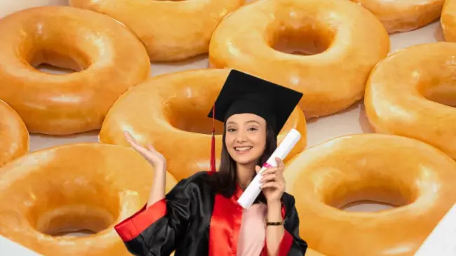 Krispy Kreme ha preparado esta promoción para celebrar a los graduados.