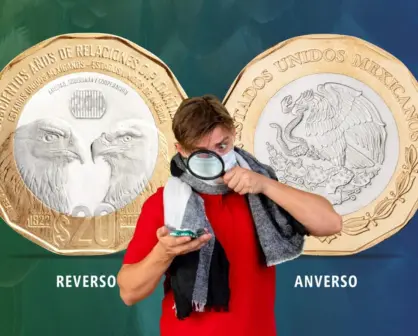 La moneda de 20 pesos del águila real y calva que se vende hasta 1 millón 250 mil pesos