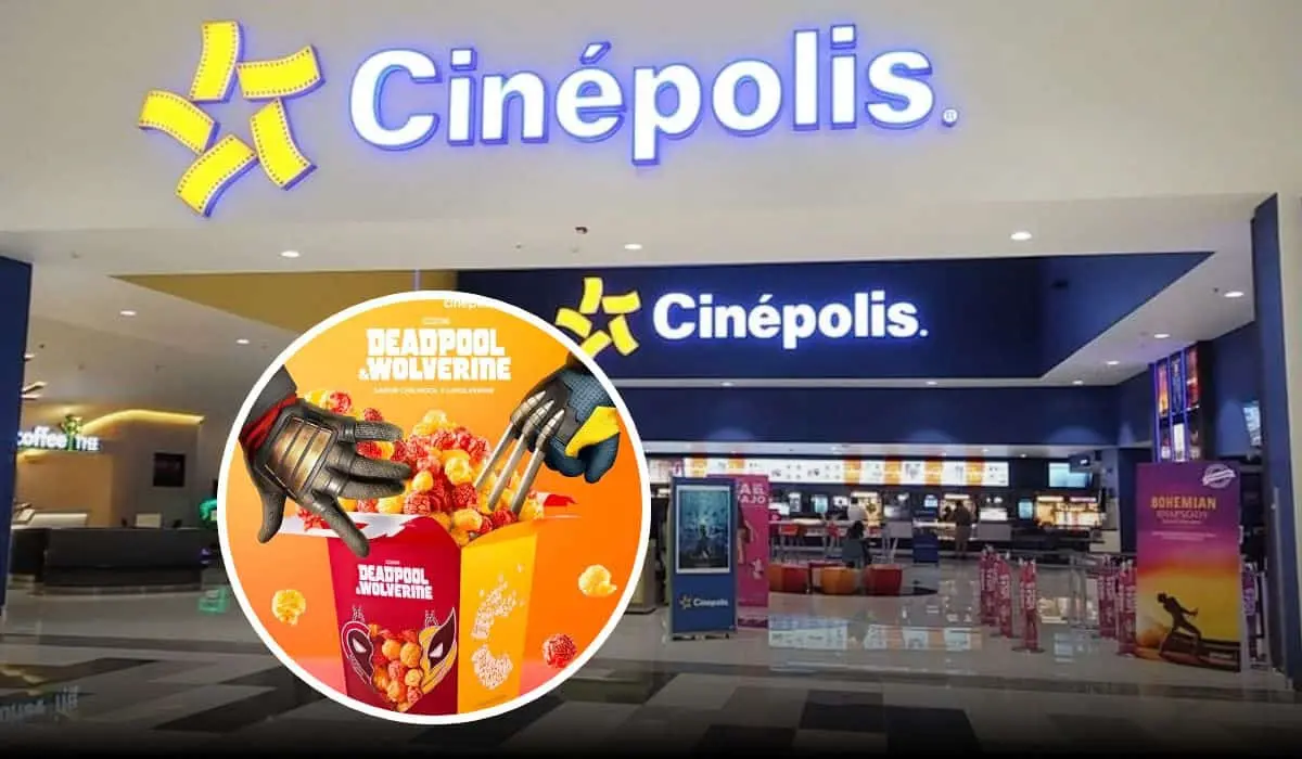 Las palomitas de Deadpool y Wolverine de Cinépolis, son en color naranja y amarillo. Foto: Cortesía