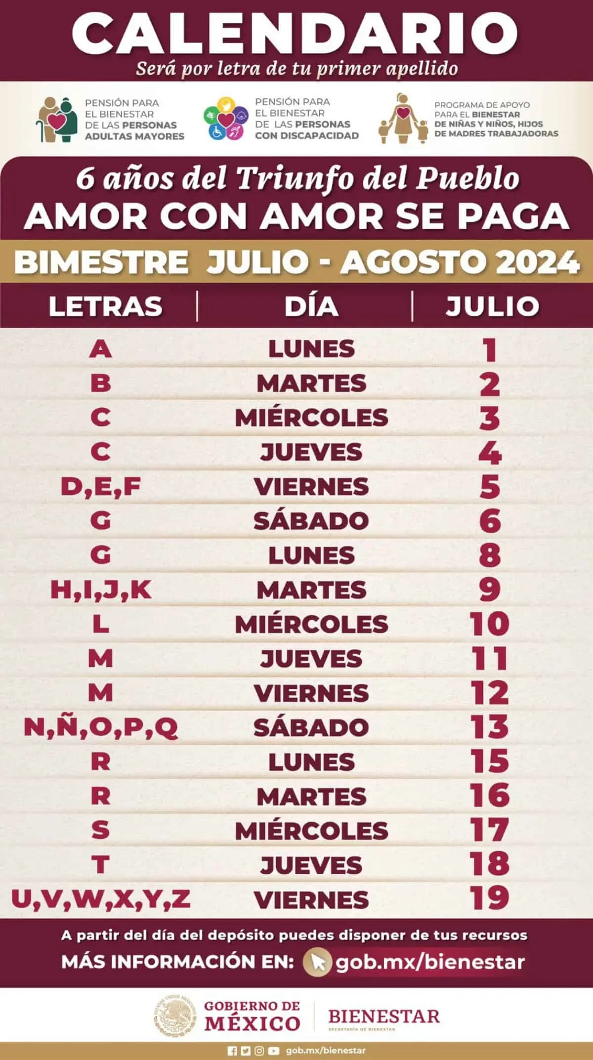 El 19 de julio se entregarán los últimos pagos de la Pensión del Bienestar. Imagen: Cortesía