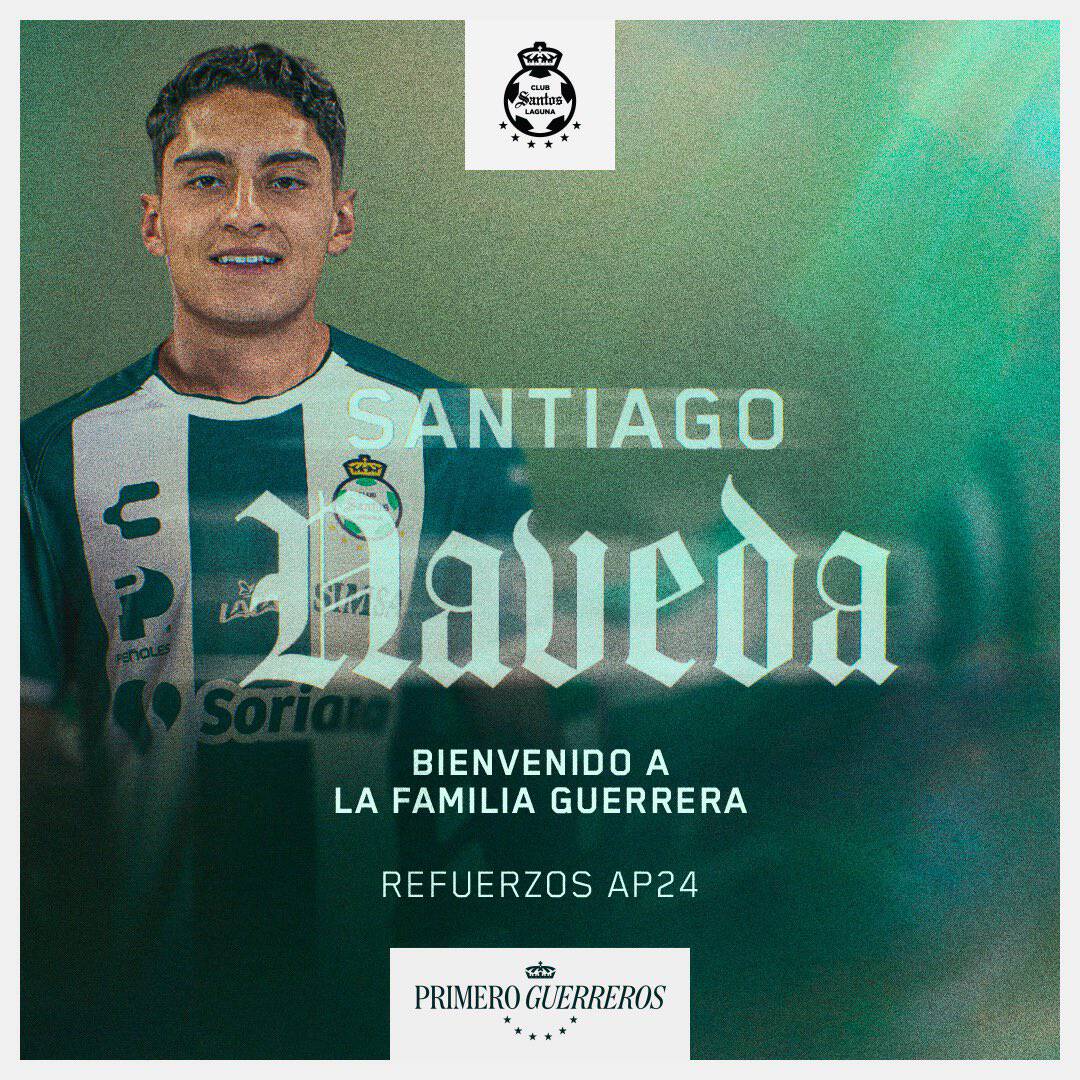 Santiago ya fue presentado con Santos | Imagen: @ClubSantos