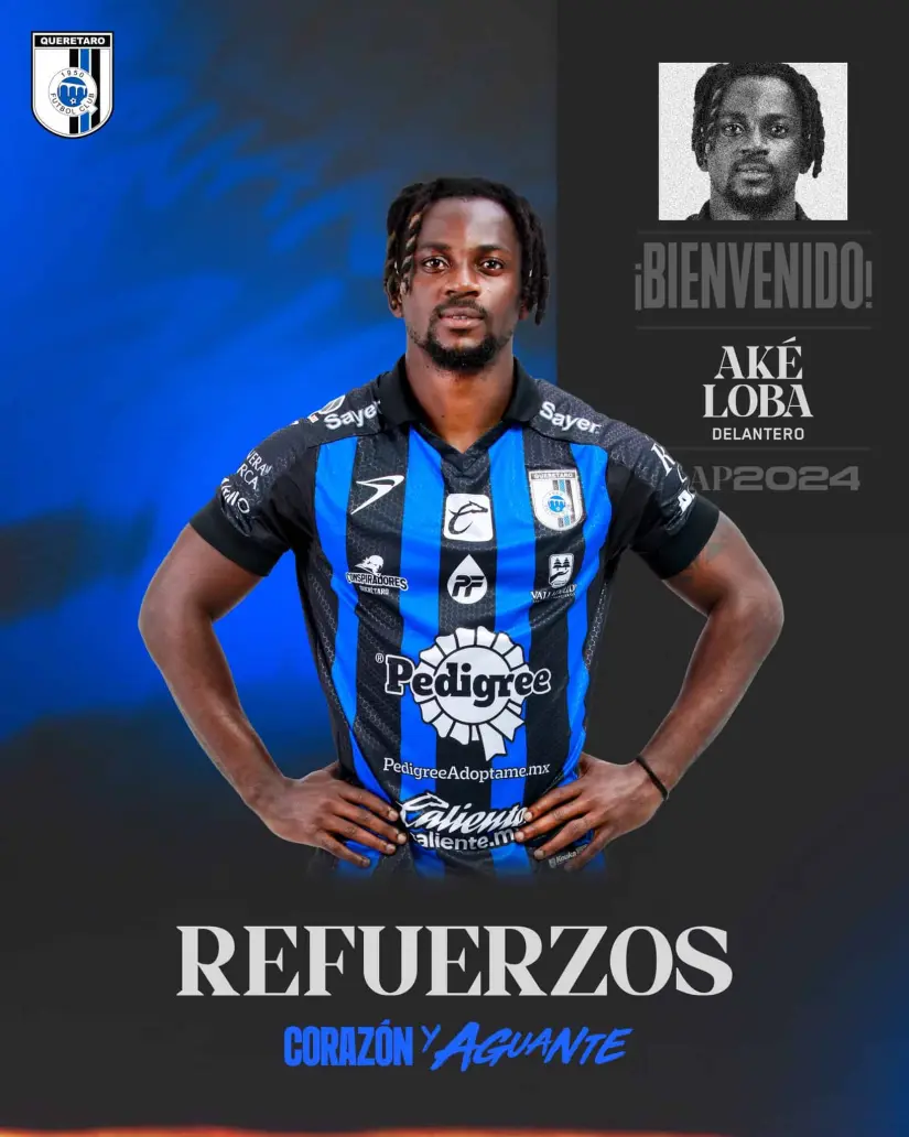 Aké Loba regresa a Querétaro | Imagen: @Club_Queretaro