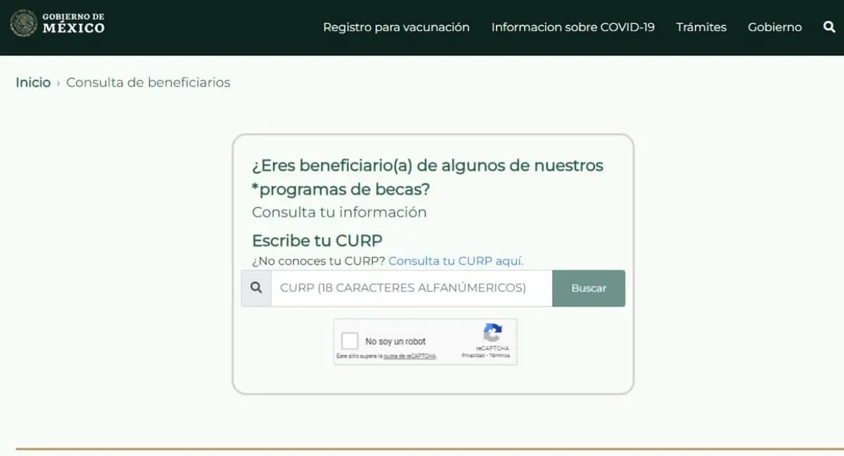 Cómo funciona el Buscador de Estatus de la Beca Benito Juárez