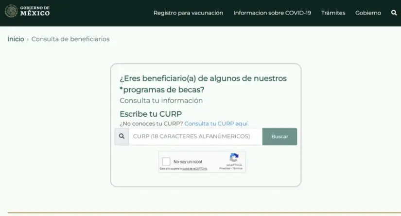 Cómo funciona el Buscador de Estatus de la Beca Benito Juárez