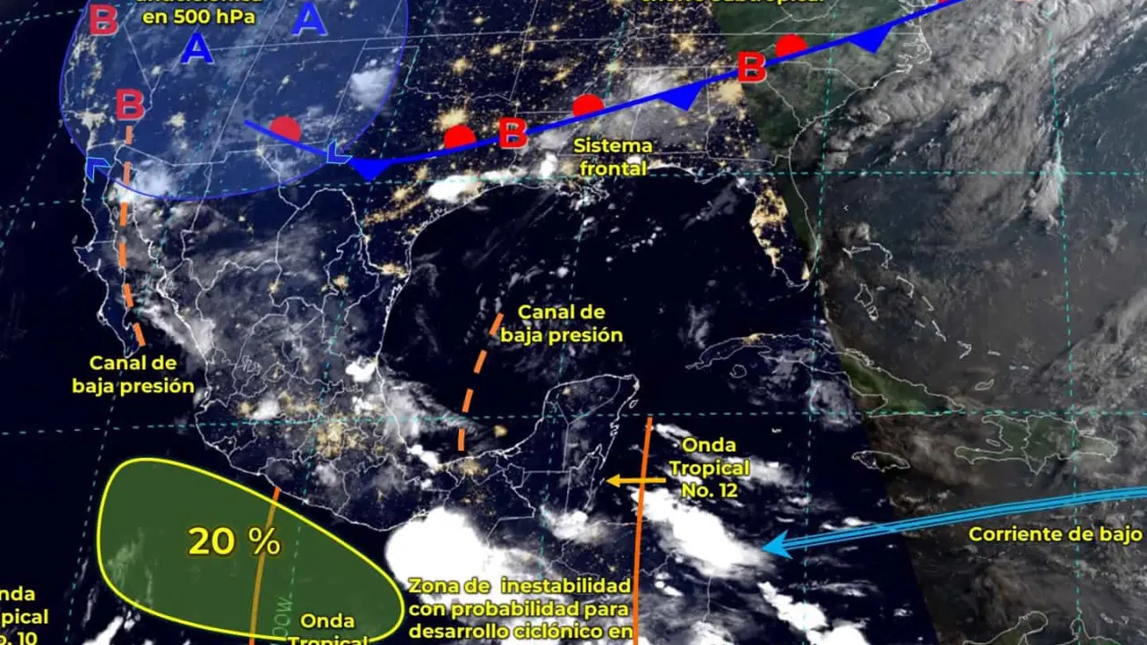 Pronóstico del tiempo para Sinaloa; se esperan lluvias en varios municipios del estado.