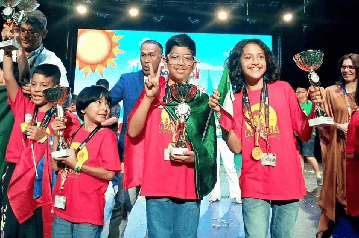 Lucas ganó la Competencia Internacional Aloha de Aritmética Mental. Foto: Cortesía