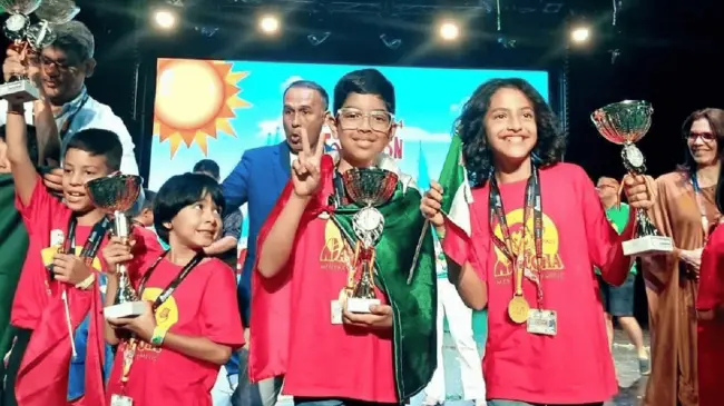 Lucas ganó la Competencia Internacional Aloha de Aritmética Mental. Foto: Cortesía