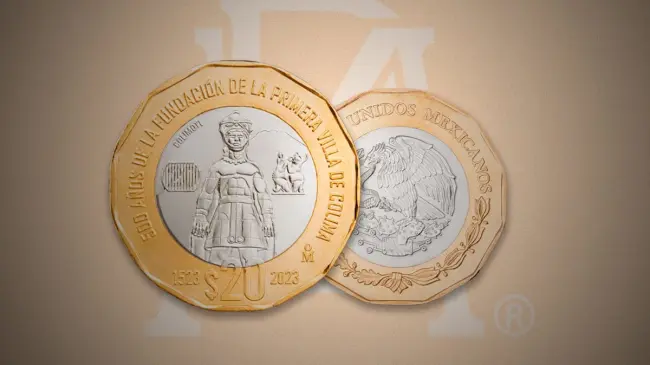Así luce la nueva moneda conmemorativa de Colima. Foto: Banxico