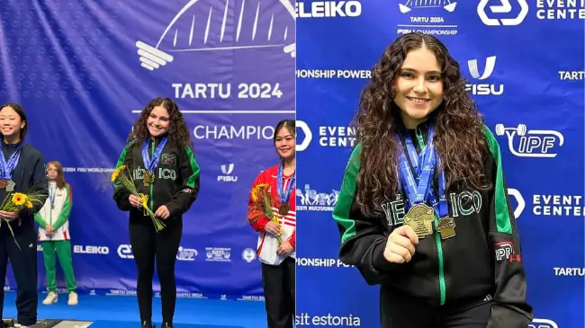 Aylin Cuevas, campeona en el Mundial Universitario en Tartú, Estonia. Foto: Cortesía