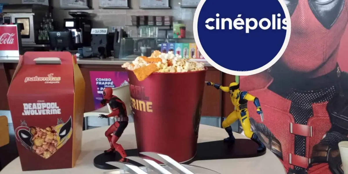 Sucursales seleccionadas de Cinépolis venden la palomera de la película de Deadpool y Wolverine. Foto: Aarón Gómez