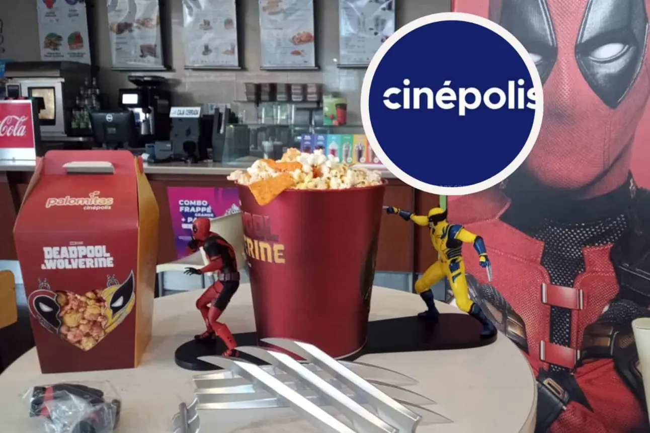 Sucursales seleccionadas de Cinépolis venden la palomera de la película de Deadpool y Wolverine. Foto: Aarón Gómez