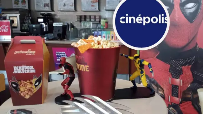 Sucursales seleccionadas de Cinépolis venden la palomera de la película de Deadpool y Wolverine. Foto: Aarón Gómez