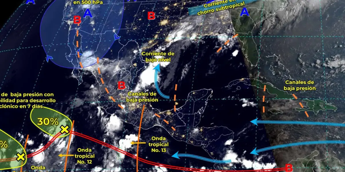 Clima en Sinaloa: Monzón provocará lluvias este miércoles.