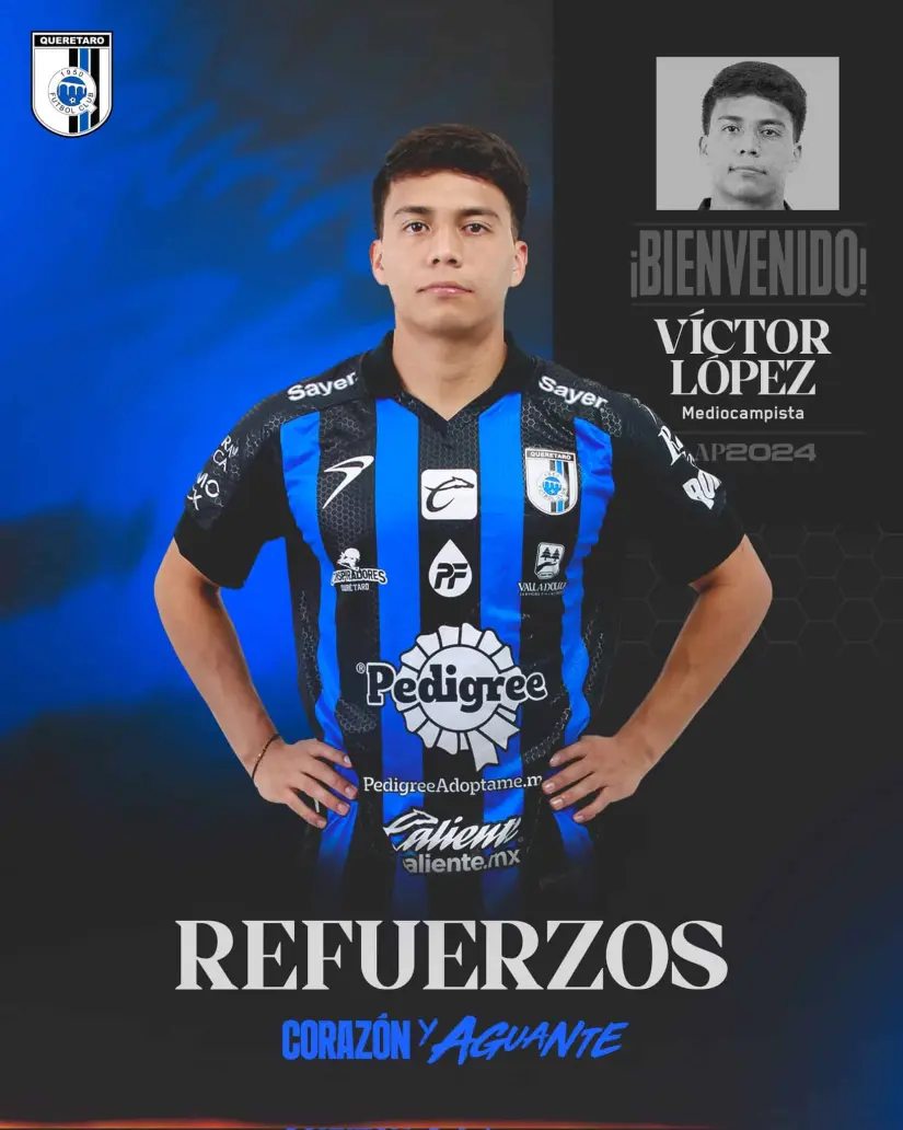 Presentación de Víctor López | Imagen: @Club_Queretaro