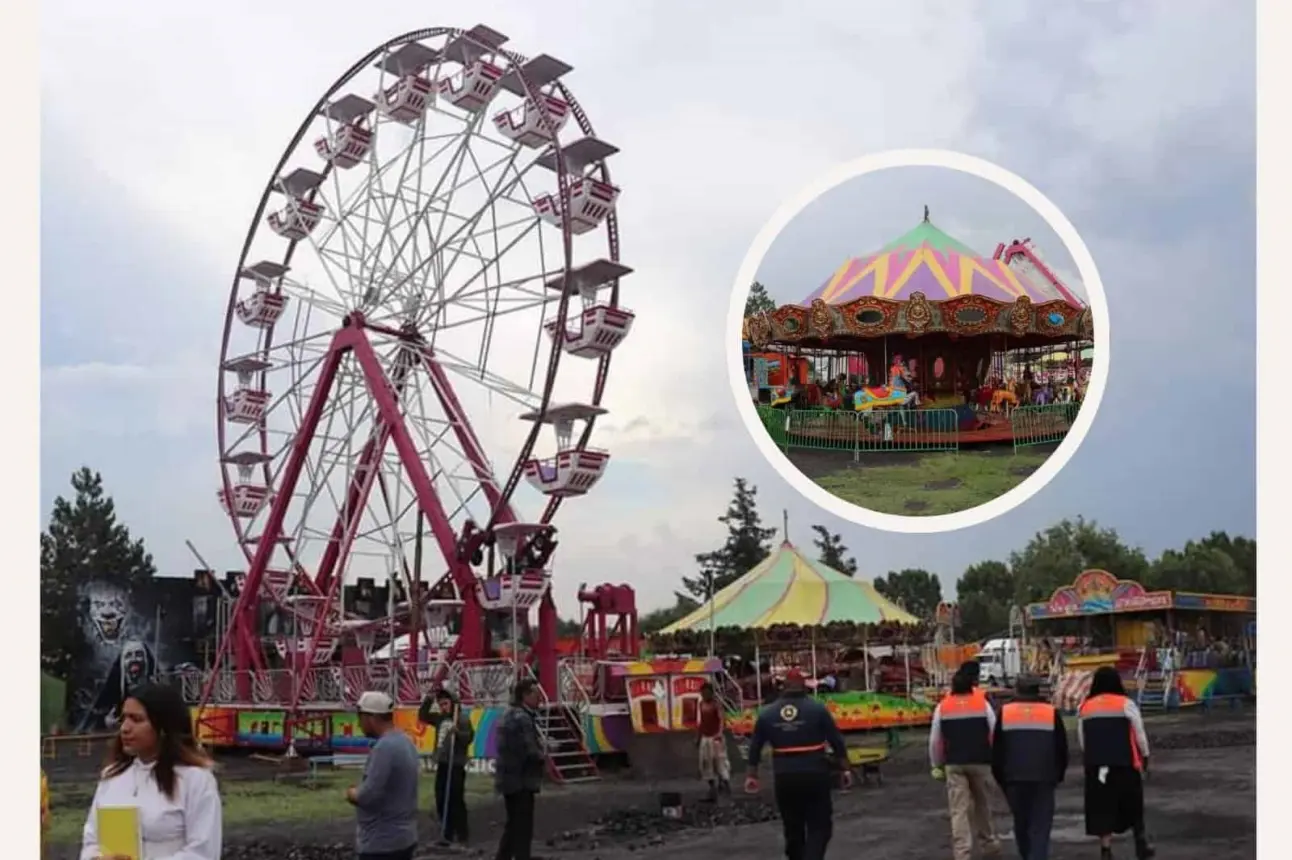 Los juegos mecánicos son una de las atracciones que ofrece la Feria de Chalco 2024. Foto: Cortesía