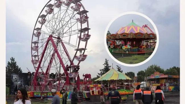 Los juegos mecánicos son una de las atracciones que ofrece la Feria de Chalco 2024. Foto: Cortesía