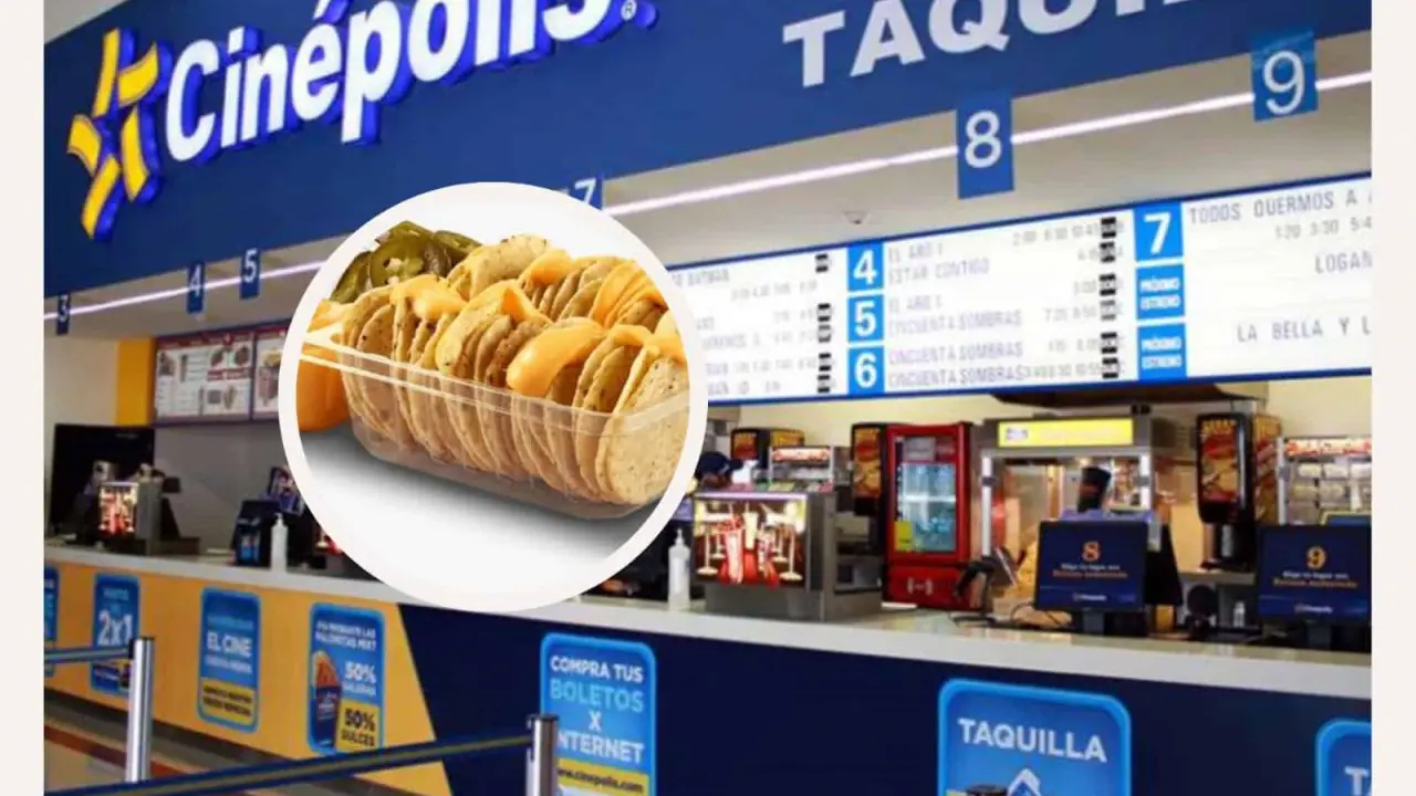 El Combo Nachos en Pareja, una opción en el menú de Cinépolis en 2024. Foto: Cortesía