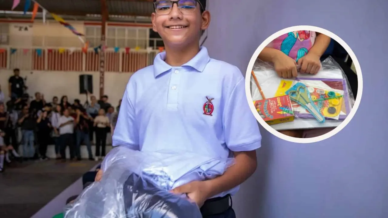 Anuncian autoridades que día inicia le canje de uniformes y útiles escolares en Sinaloa en 2024. Foto: Cortesía