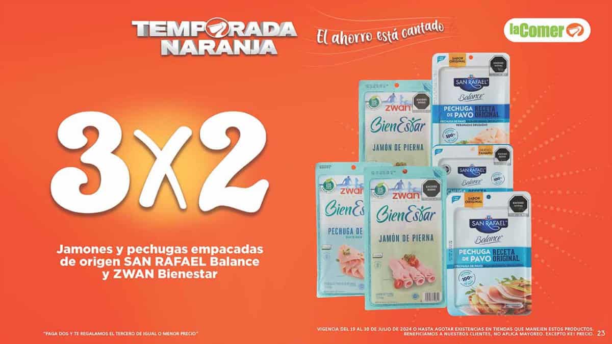 La Comer: ofertas de folleto Temporada Naranja, válidas hasta el 30 de julio en México