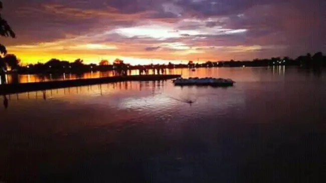 Laguna del Náinari, atardecer en Ciudad Obregón, Sonora. Foto Diego López Herrera.