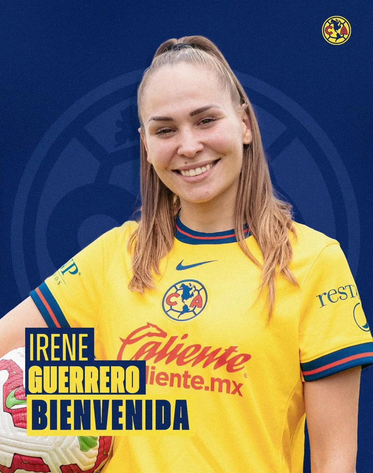 Presentación de Irene Guerrero | Imagen: @AmericaFemenil