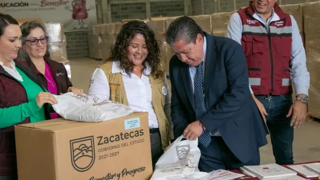 Ya están listos los paquetes de útiles escolares que se van a entregar gratis en Zacatecas. Foto: Cortesía