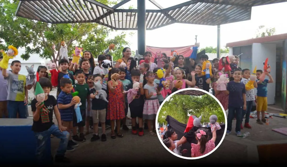 Éxito total en el Teatro Guiño y Forito del Saber del Curso de Verano 2024 en el parque Unidad Deportiva Prados del Sur. Foto: Juan Madrigal