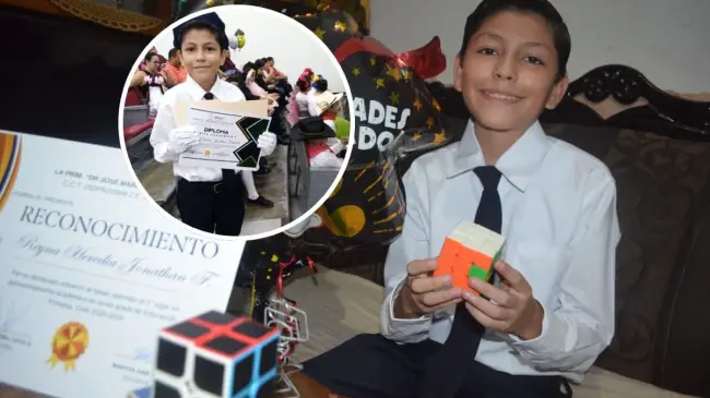 ¡Generosidad y excelencia! Fernando triunfa en matemáticas por su dedicación y pasión por el aprendizaje. Foto: Juan Madrigal