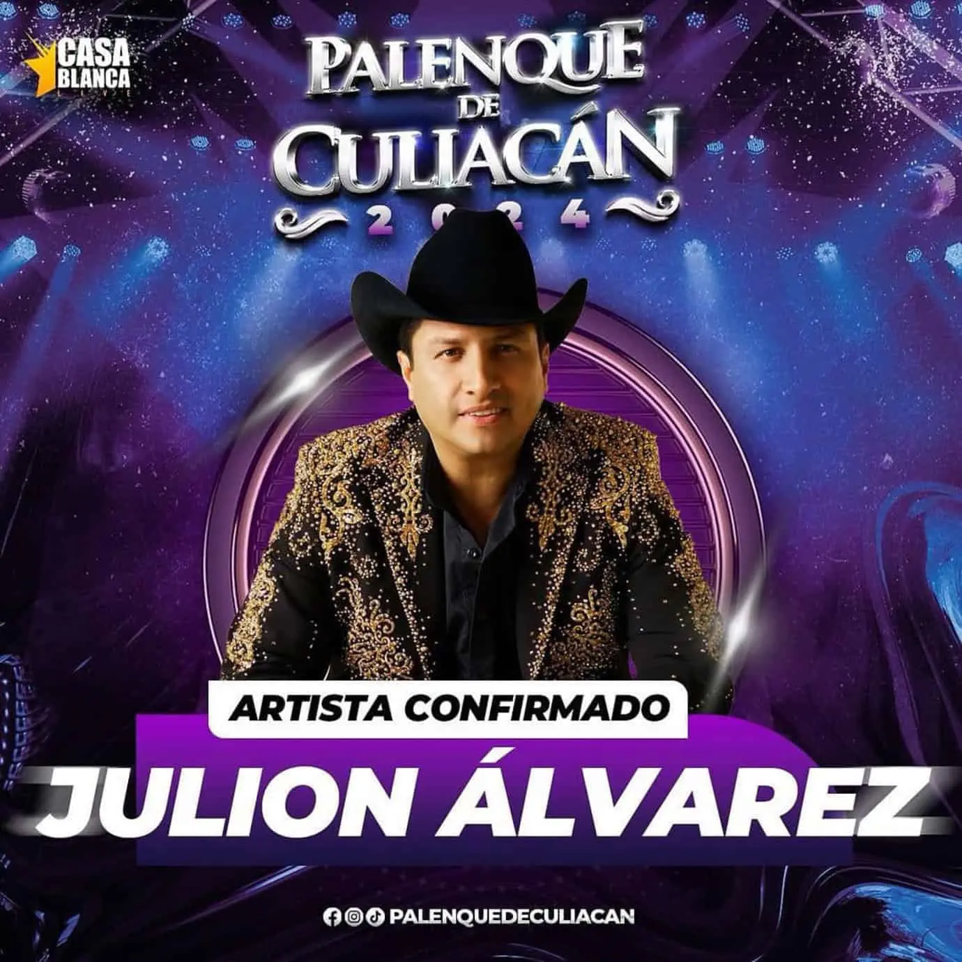 Julión Álvarez estará en el Palenque de Culiacán