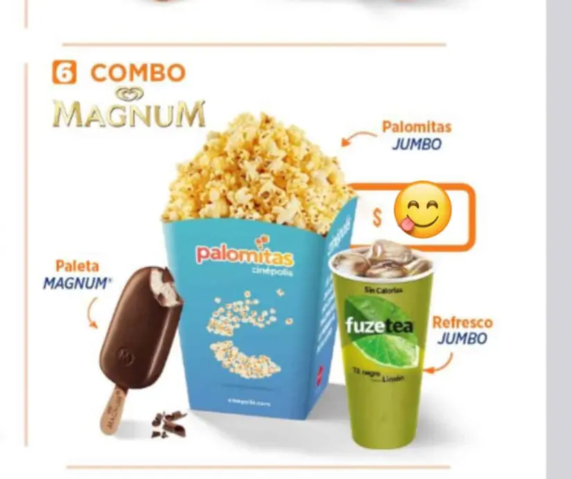 El Combo Magnum de Cinépolis es una de las opciones que podrás disfrutar en sus sucursales. El Combo Magnum de Cinépolis es una de las opciones que podrás disfrutar en sus sucursales. Foto: Cortesía