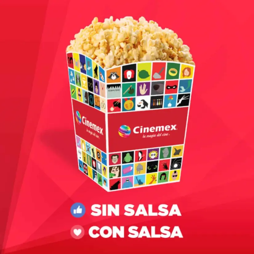 Las palomitas que incluye Combo Skittles en Cinemex, las puedes cambiar de sabor, si así lo deseas. Foto: Cortesía