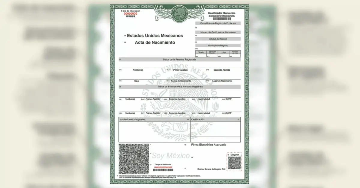 ¿Qué diferencia hay entre un acta de nacimiento normal y una certificada?