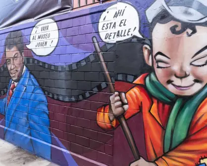 ¡A sus órdenes, je-fe!; un mural en honor a Cantinflas en la vecindad donde creció