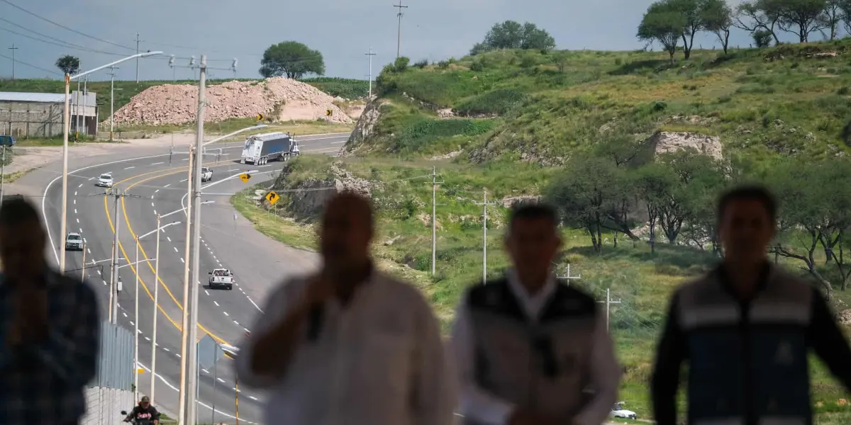 Enrique Alfaro, gobernador de Jalisco durante la inauguración del Libramiento carretero de San Juan de los Lagos.