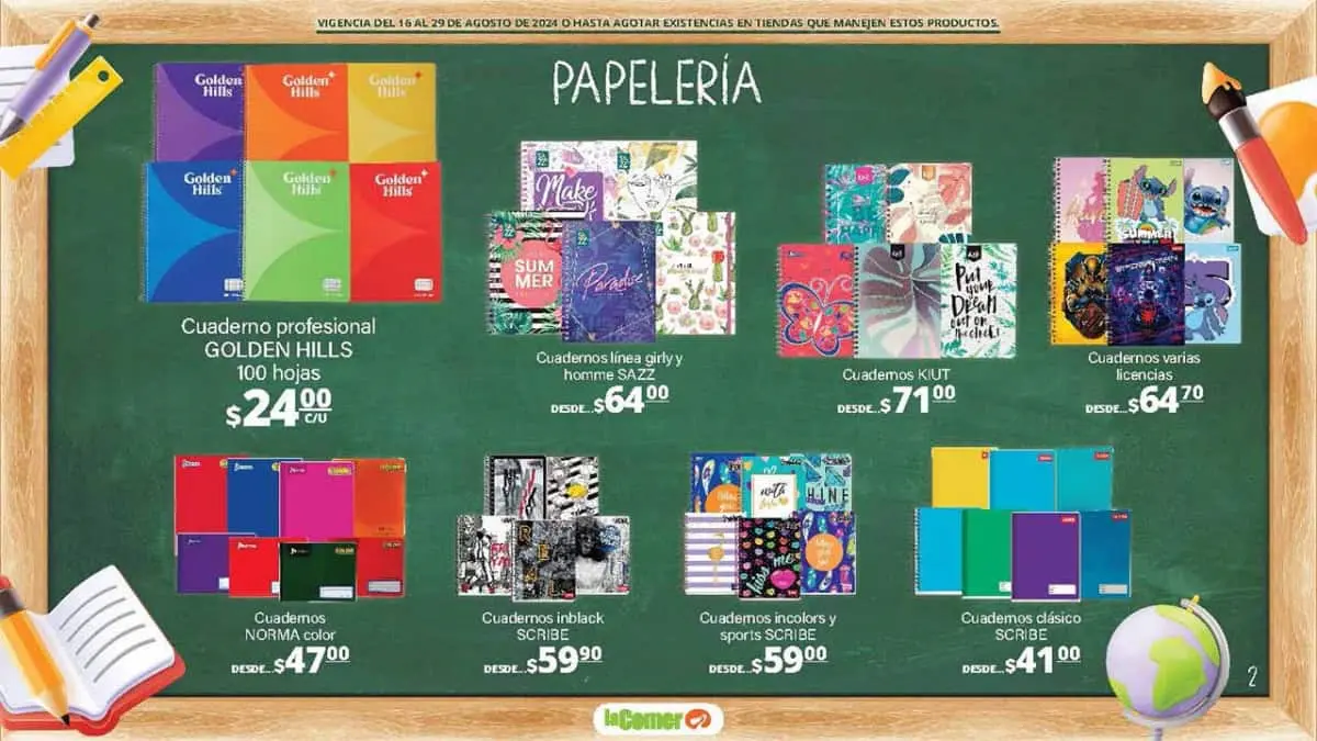 Ofertas de La Comer para el regreso a clases, válidas del 16 al 29 de agosto de 2024