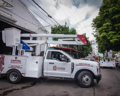 Culiacán con nuevas 4 grúas para reforzar la atención de reportes de alumbrado público