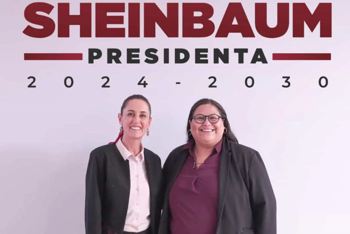 Claudia Sheinbaum junto a Citlalli Hernández, la primera secretaria de las Mujeres. Foto: Cortesía