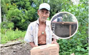 Don Ramón de 64 años, al fin tendrá un tejaban para cubrirse de la lluvia en Escuinapa