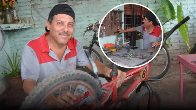 Juan Carlos Rojo Acuña en la colonia Adolfo López Mateos es un ejemplo de dedicación y pasión por su oficio. Foto: Juan Madrigal