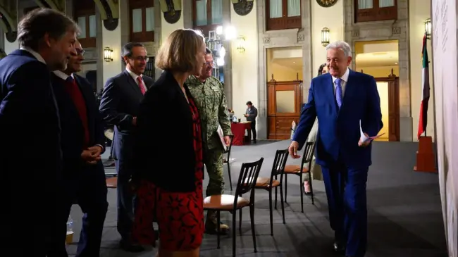 AMLO durante la conferencia de prensa que ofreció este miércoles.
