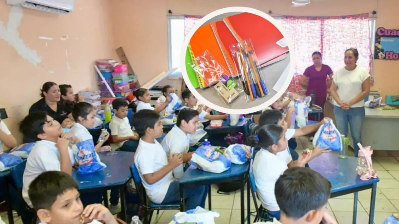 Entregarán paquetes de útiles escolares gratis en Ahome, previo al nuevo ciclo escolar. Foto: Cortesía