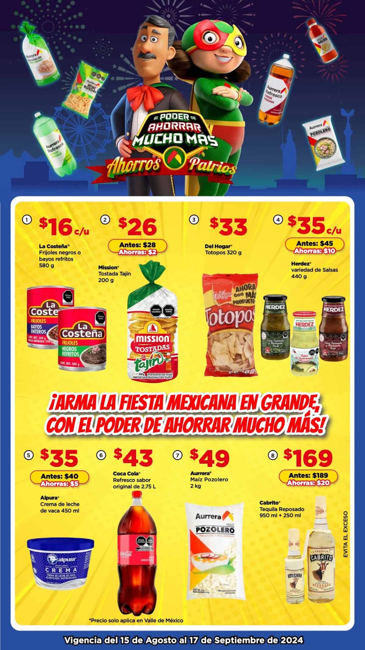 Bodega Aurrera: Ahorros Patrios con ofertas válidas hasta el 17 de septiembre