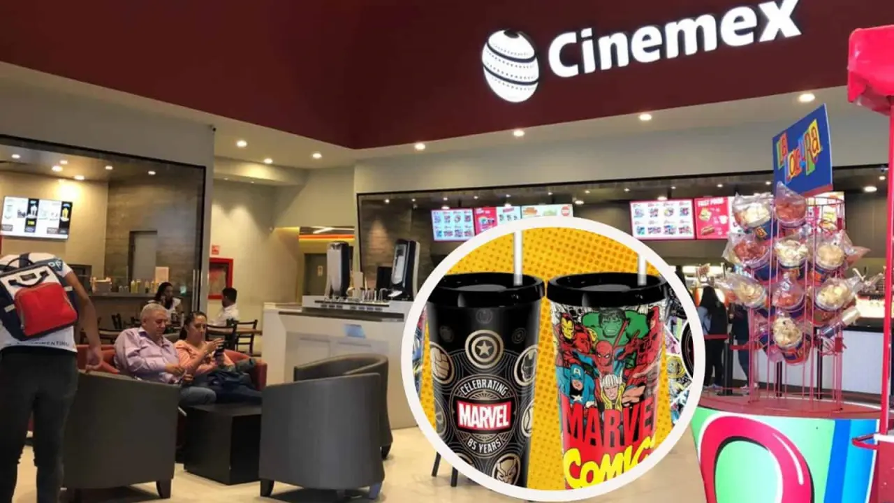 Los vasos coleccionables de Marvel ya están disponibles en Cinemex en México. Foto: Cortesía