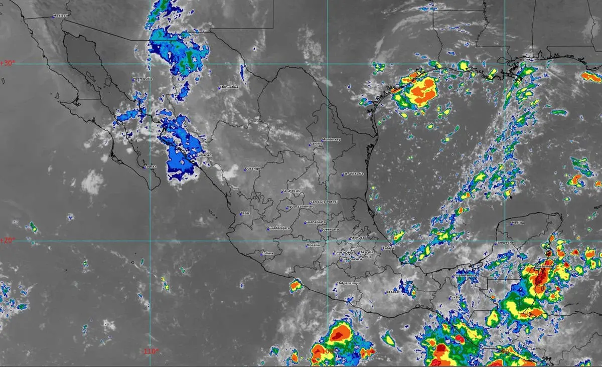 Se esperan lluvias fuertes para este lunes en Sinaloa.