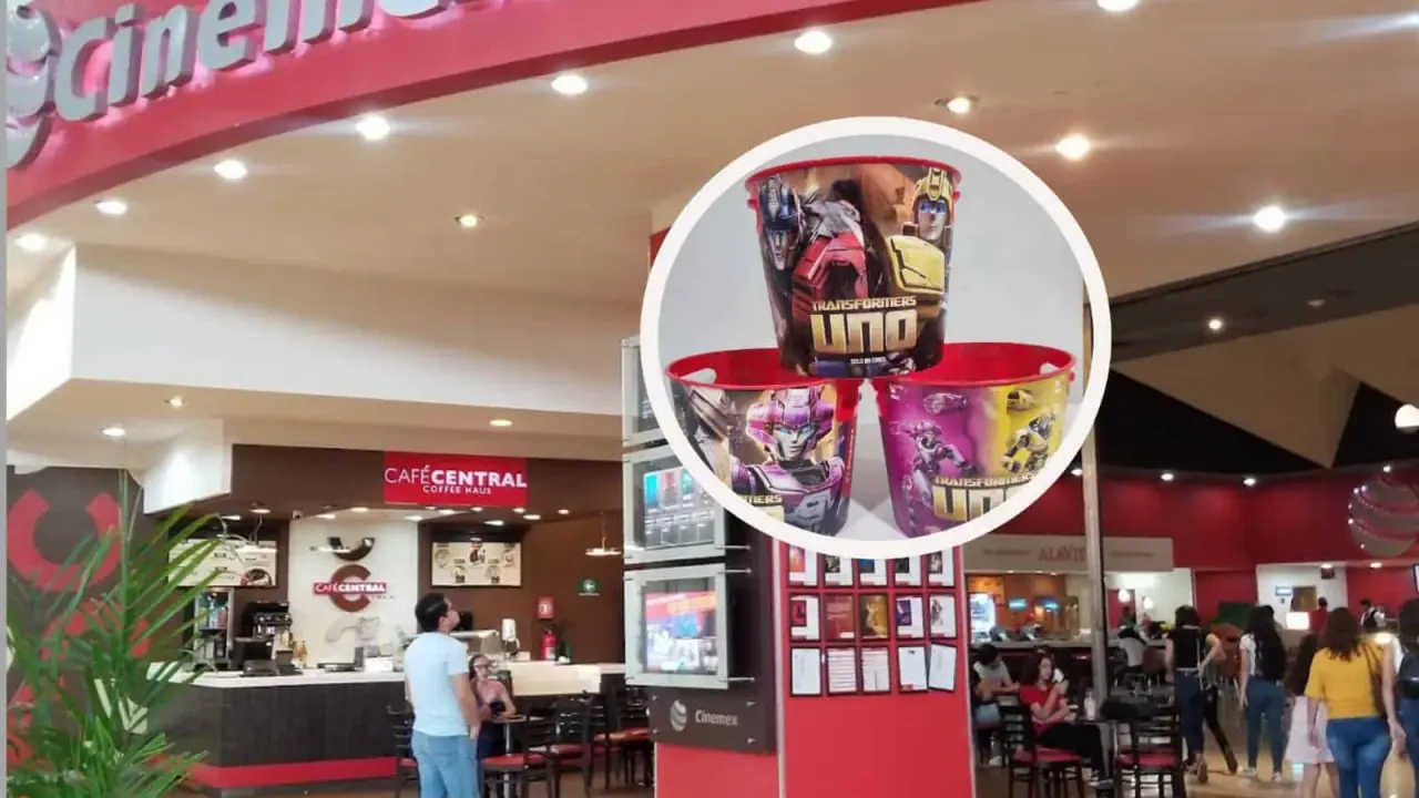 Por el estreno de Transformers One llegará a Cinemex una cubeta palomera. Foto: Coleccionables de Cine y más